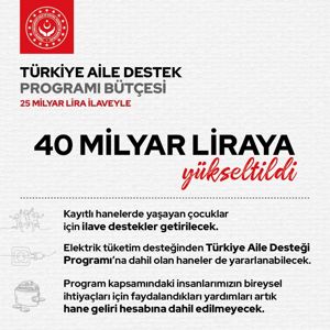 Bakanımız Derya Yanık: “Türkiye Aile Destek Programı kapsamındaki destek tutarımızı 850 TL - 1.250 TL’ye yükseltiyoruz” - fotoğraf 2