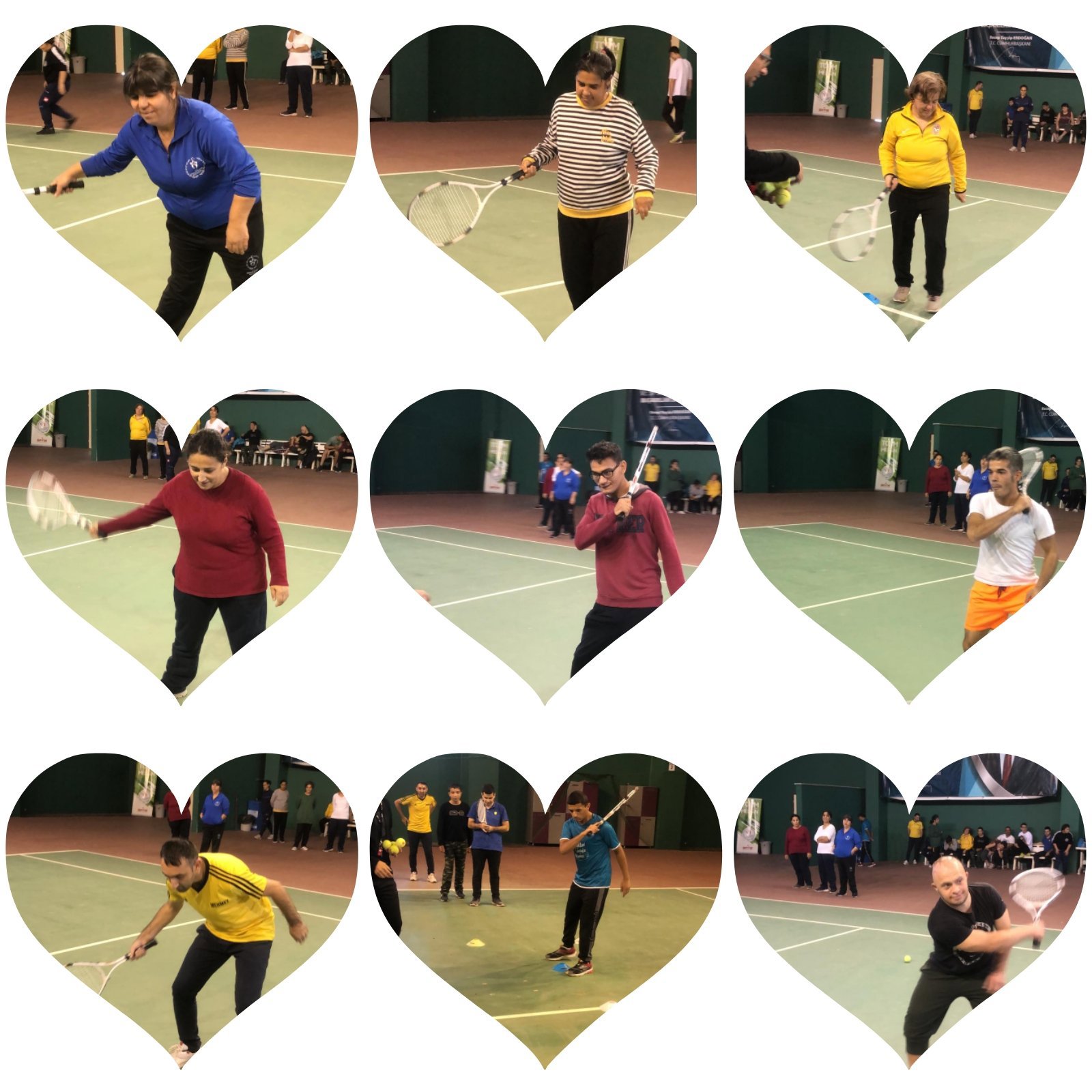 Özel çocuklarımız Olimpik Kort Tenis Salonu'nda Kort Tenisi oynayarak yeteneklerini keşfettiler.😊 - fotoğraf 1