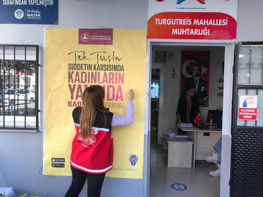 Akdeniz SHM Tarafınca KADES Uygulamasını Tanıtan Afişlerimiz Asılmaya Devam Ediyor - fotoğraf 1