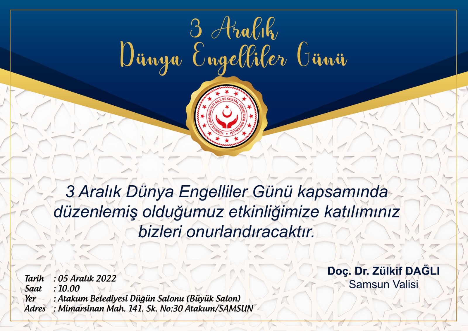 3 Aralık Dünya Engelliler Günü Çalışmaları