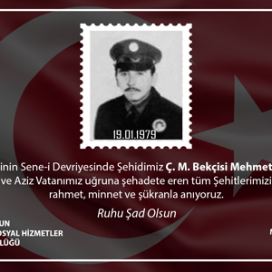 Şehit Çarşı Mahalle Bekçisi Mehmet TEKİN Şehadetinin Sene-i Devriyesi - fotoğraf 1