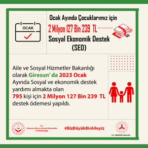 2023 Ocak Ayı Sosyal Ekonomik Destek (SED) Ödemesi Yapıldı - fotoğraf 1