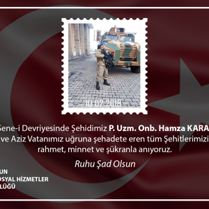 Şehit Piyade Uzman Onbaşı Hamza KARACAOĞLU Şehadetinin Sene-i Devriyesi - fotoğraf 1