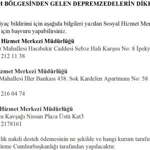DEPREM BÖLGESİNDEN GELEN DEPREMZEDELERİN DİKKATİNE! - fotoğraf 1