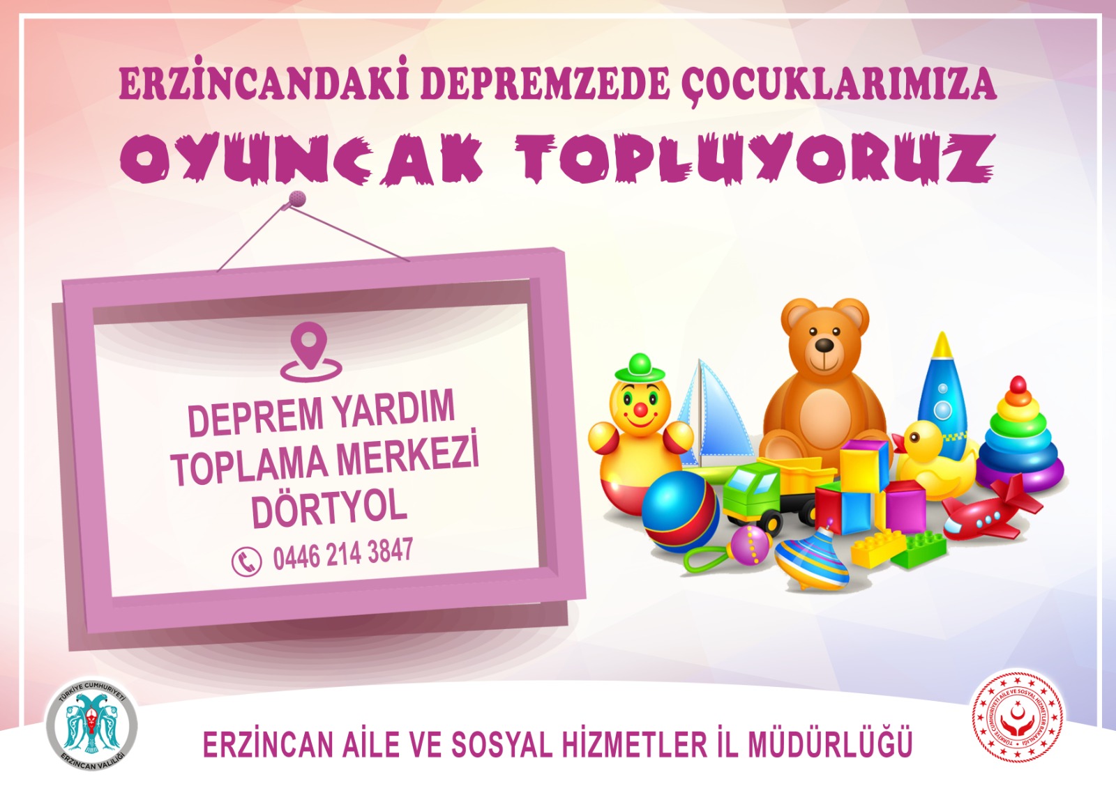 Erzincan'daki Depremzede Çocuklarımıza Oyuncak Topluyoruz.