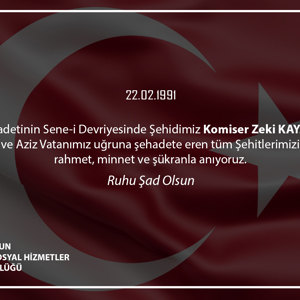 Şehit Komiser Zeki KAYA Şehadetinin Sene-i Devriyesi - fotoğraf 1