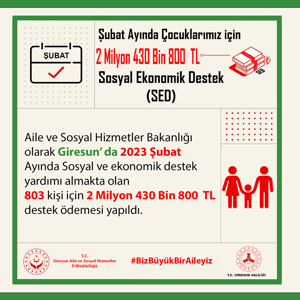 Giresun Aile ve Sosyal Hizmetler İl Müdürlüğü 2023 Şubat Ayı Faaliyetleri - fotoğraf 1