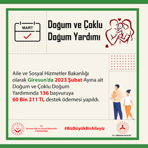 Giresun Aile ve Sosyal Hizmetler İl Müdürlüğü 2023 Mart Ayı Ödemeleri - fotoğraf 3