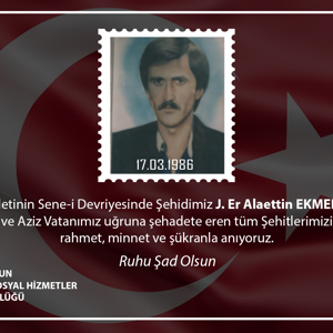 Şehit Jandarma Er Alaettin EKMEKÇİ Şehadetinin Sene-i Devriyesi - fotoğraf 1