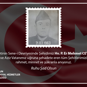 Şehit Jandarma Hv. P. Er Mehmet CEYLAN'ın Şehadetinin Sene-i Devriyesi - fotoğraf 1