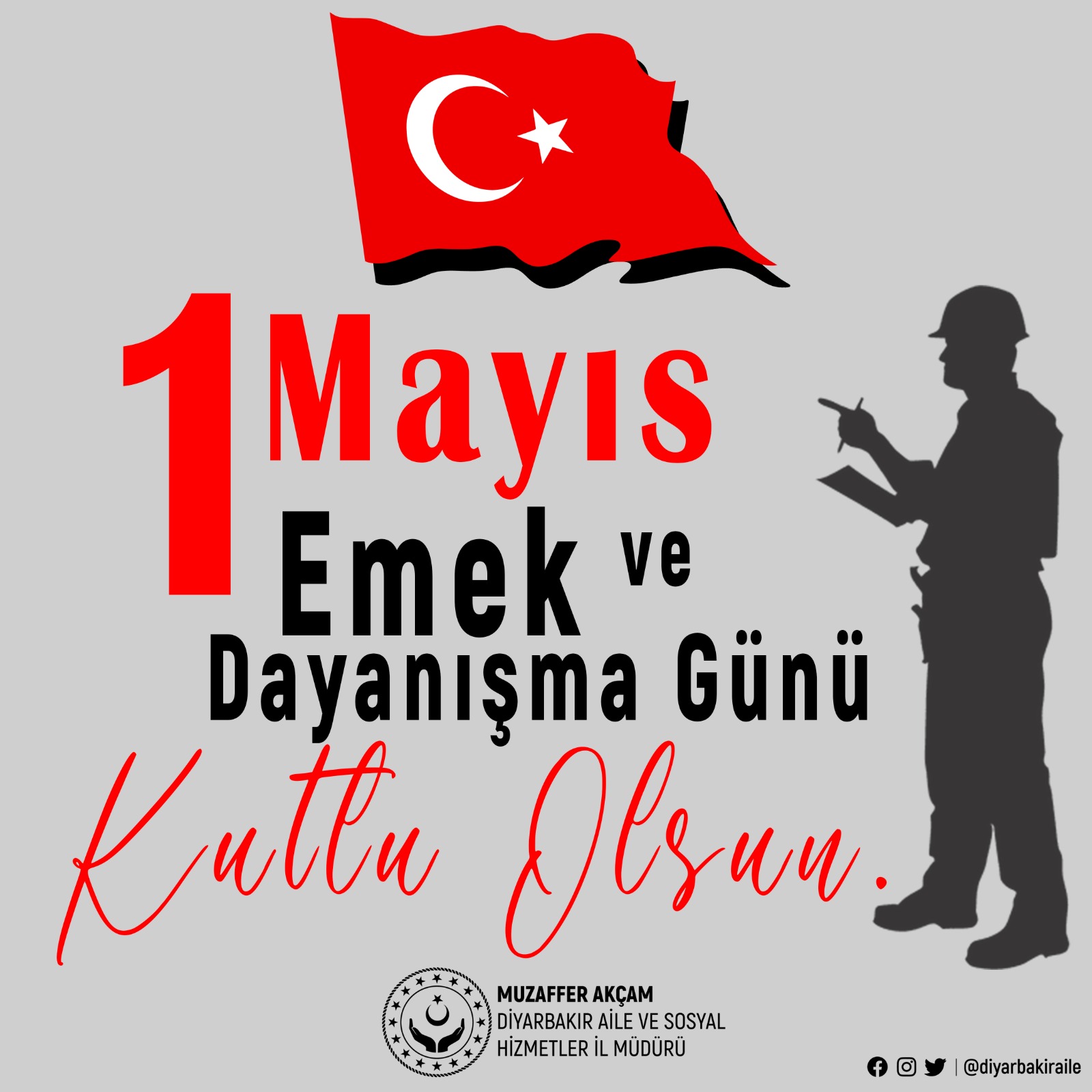 İl Müdürümüz Sn. Muzaffer AKÇAM’ın 1 Mayıs Emek ve Dayanışma Günü Mesajı