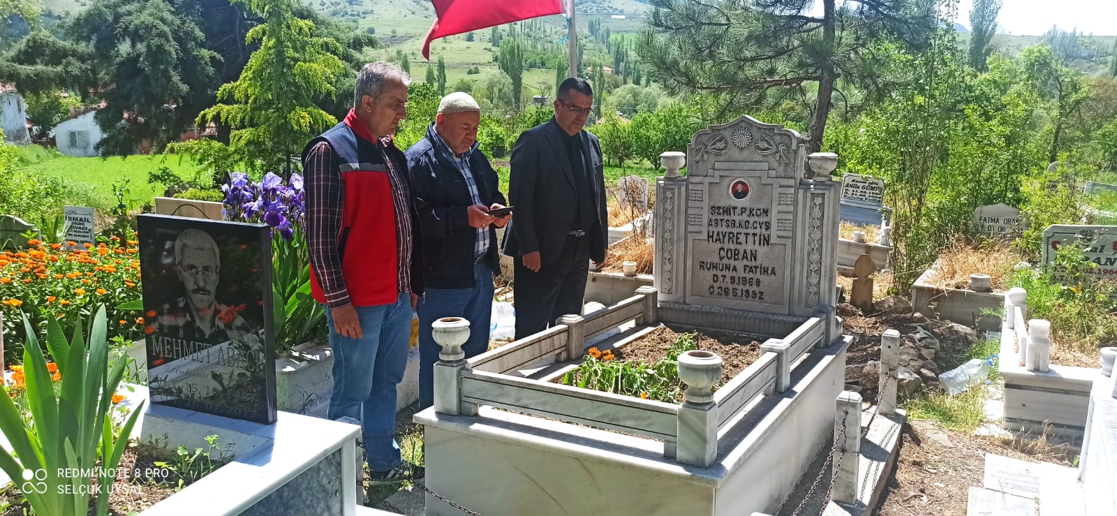 Şehit P.Kom.Astsb.Kd.Çvş. Hayrettin ÇOBAN'ın kabri başında dualar ettik.