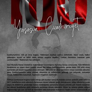 İl Müdürlüğümüzün Cumhuriyetimizin 100. Yılı Mesajı - fotoğraf 1