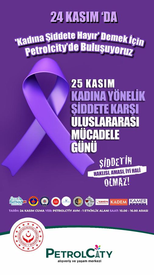 25 Kasım Kadına Yönelik Şiddete Karşı Uluslararası Mücadele Günü