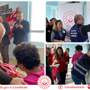 Biga Sosyal Hizmet Merkezi Müdürlüğümüz Tarafından Çavuşköy Özel Eğitim Uygulama Okulunda El Baskı Çalışması Yapıldı - fotoğraf 2