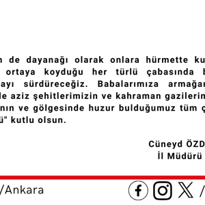 İl Müdürümüz Sayın Cüneyd ÖZDEMİR’in 'Babalar Günü' Mesajı - fotoğraf 2