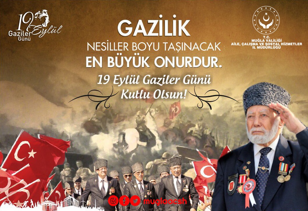 İL MÜDÜRÜMÜZ İLKAY TÜRKOĞLU'NUN 19 EYLÜL GAZİLER GÜNÜ MESAJI; aziz şehitlerimizi ve aramızdan ayrılan kahraman gazilerimizi saygı, minnet ve rahmetle anıyor, tüm gazilerimize sonsuz şükranlarımı sunuyorum.