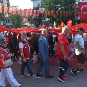 15 Temmuz Demokrasi ve Milli Birlik Yürüyüşü Coşkuyla Gerçekleştirildi - fotoğraf 1