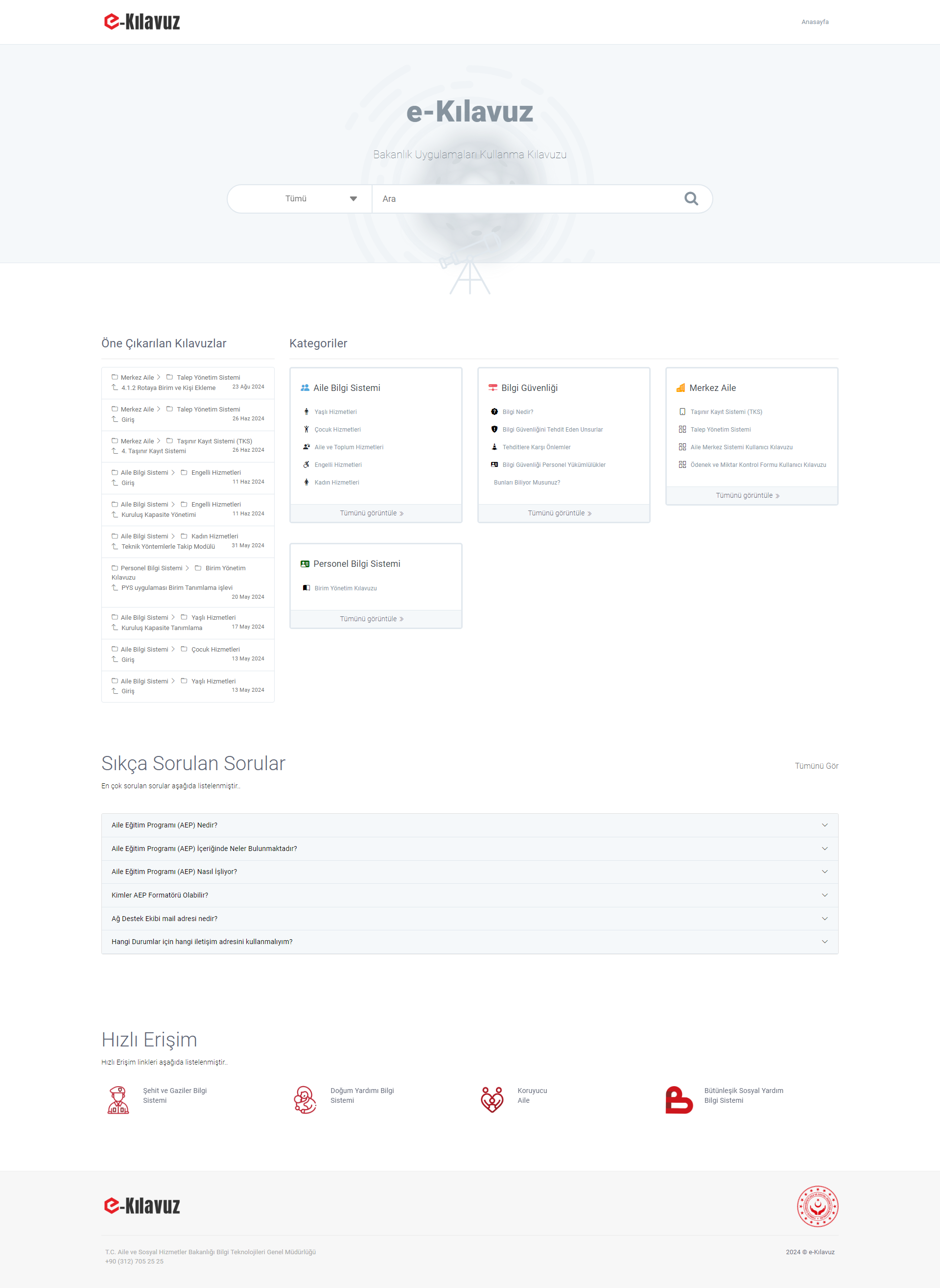 Bilgi Teknolojileri Genel Müdürlüğünden Aile ve Sosyal Hizmetler Bakanlığı Personeline e-Kılavuz Desteği