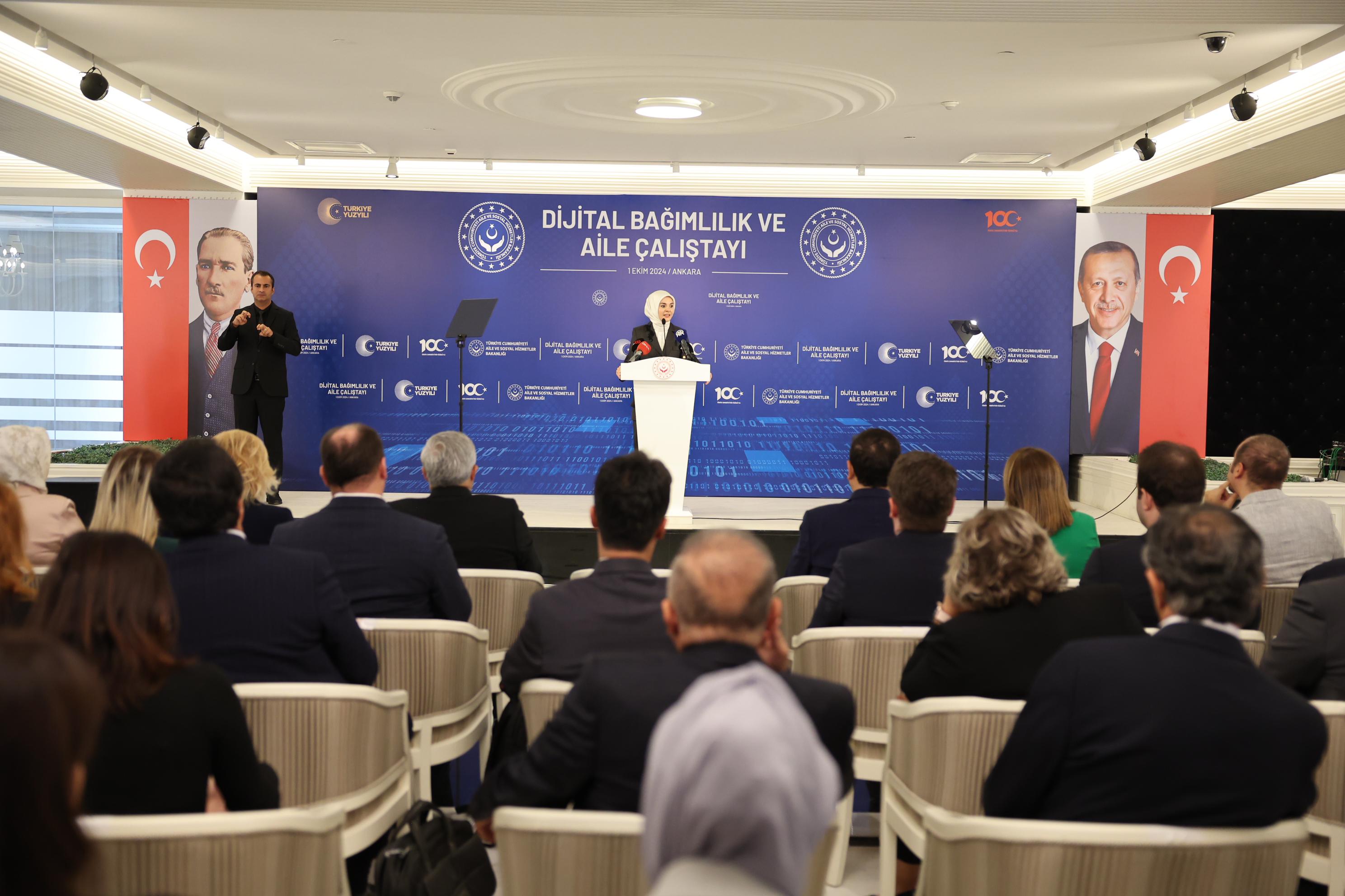 Aile ve Sosyal Hizmetler Bakanlığının "Dijital Bağımlılık Çalıştayı"nın ön raporu tamamlandı