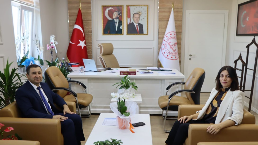 İl Müdürümüz Ali ÖMÜT, İl Milli Eğitim Müdürü Mine HAYTA’yı Makamında Ziyaret Etti