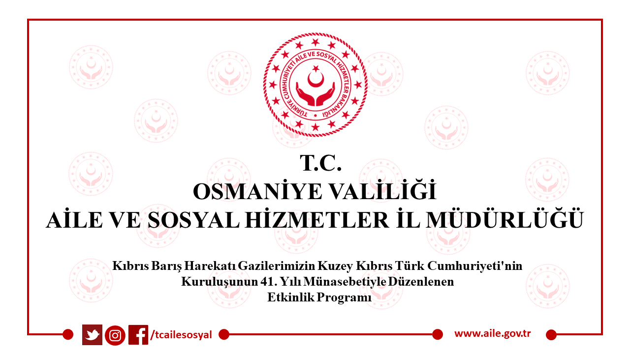 Valimiz Sayın Dr. Erdinç Yılmaz himayelerinde Kıbrıs Barış Harekatı Gazilerimizin KKTC'nin Kuruluşunun 41. Yılı Gezisi, Törenleri ve Resepsiyonu