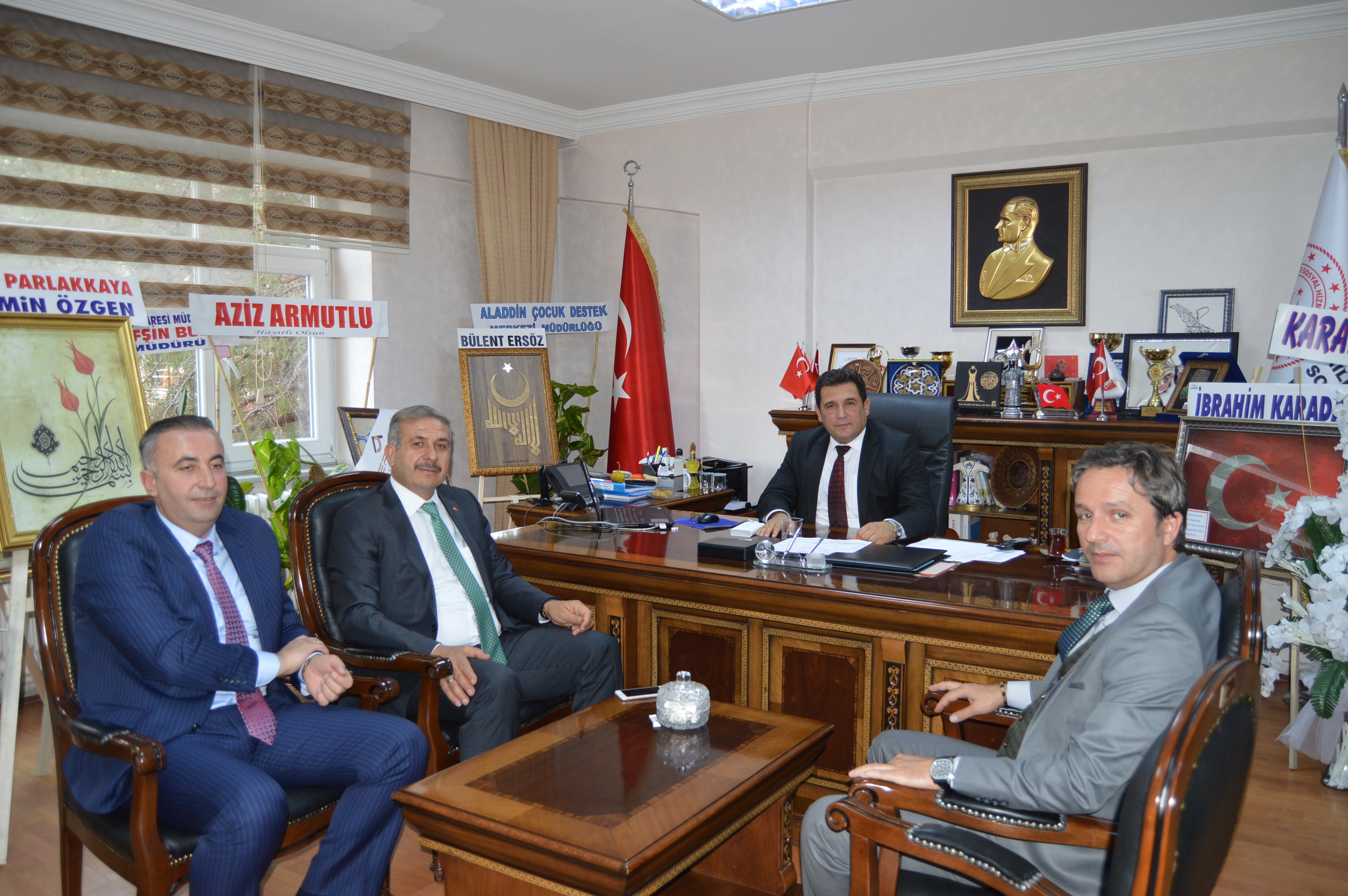 Güneysınır Belediye Başkanı Ahmet DEMİR İl Müdürümüz İbrahim AKYÜZ'ü Ziyaret Etti