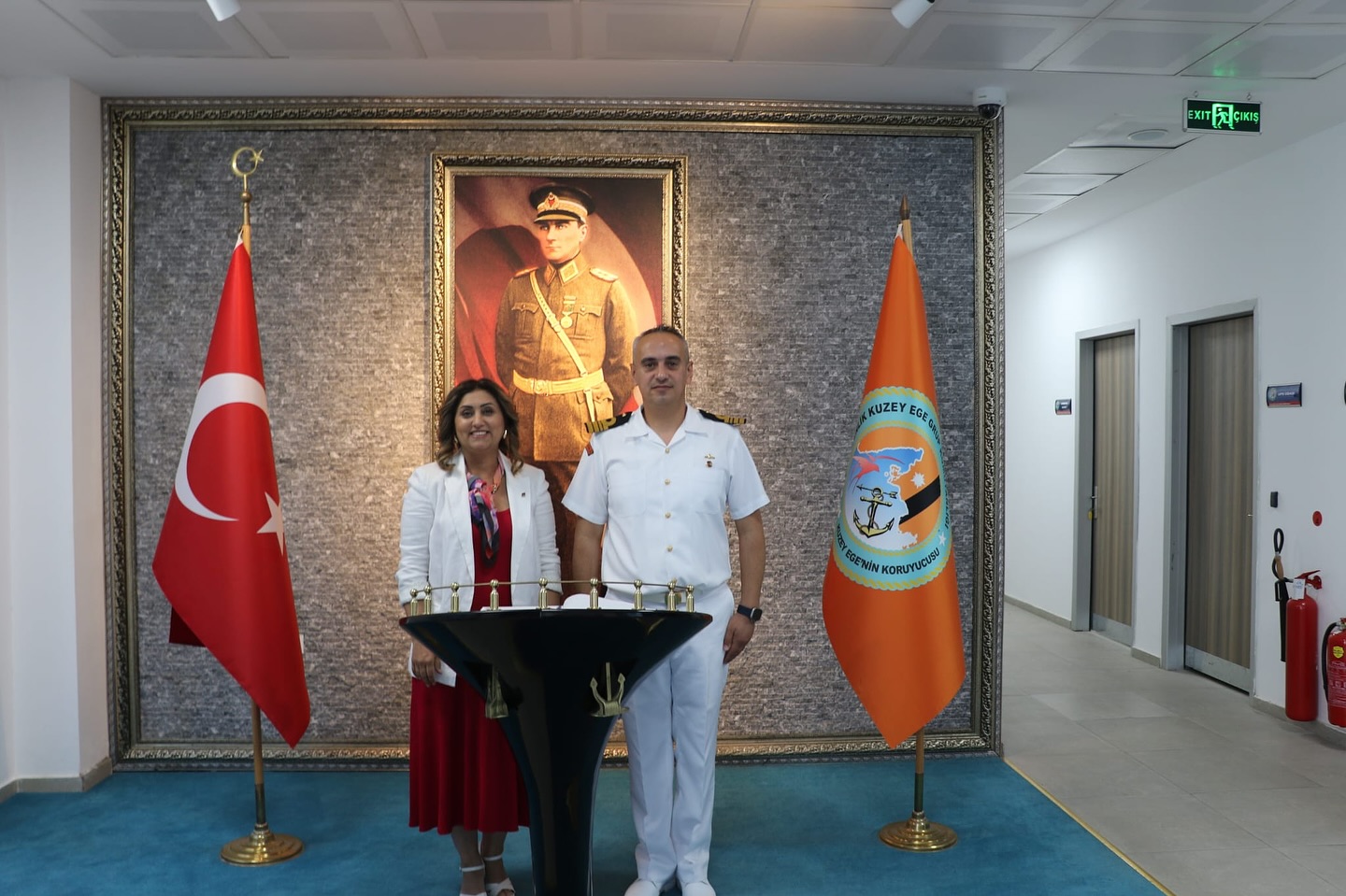 2025 #AileYılı faaliyetleri kapsamında; İl Müdürümüz Sayın Emine BÖÇKÜN, Sahil Güvenlik Kuzey Ege Grup Komutanı SG. Yb. Sayın Emrah Kadir ÇAKIR’ı Makamında Ziyaret Etti.