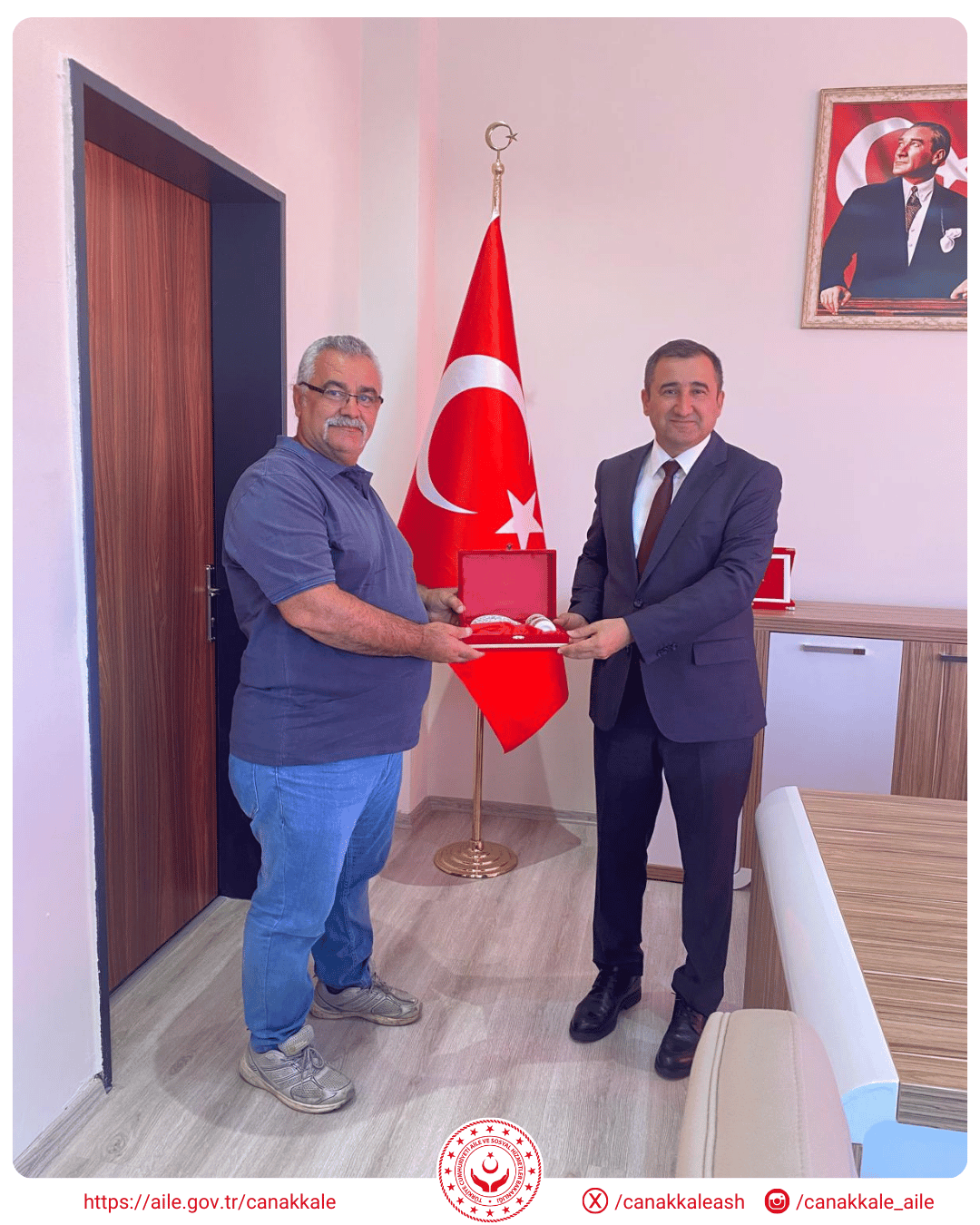 15 Temmuz Şehidimiz Hasan KAYA’nın Kıymetli Kardeşi Hüseyin KAYA, İl Müdürümüz Ali ÖMÜT’ü Ziyaret Etti