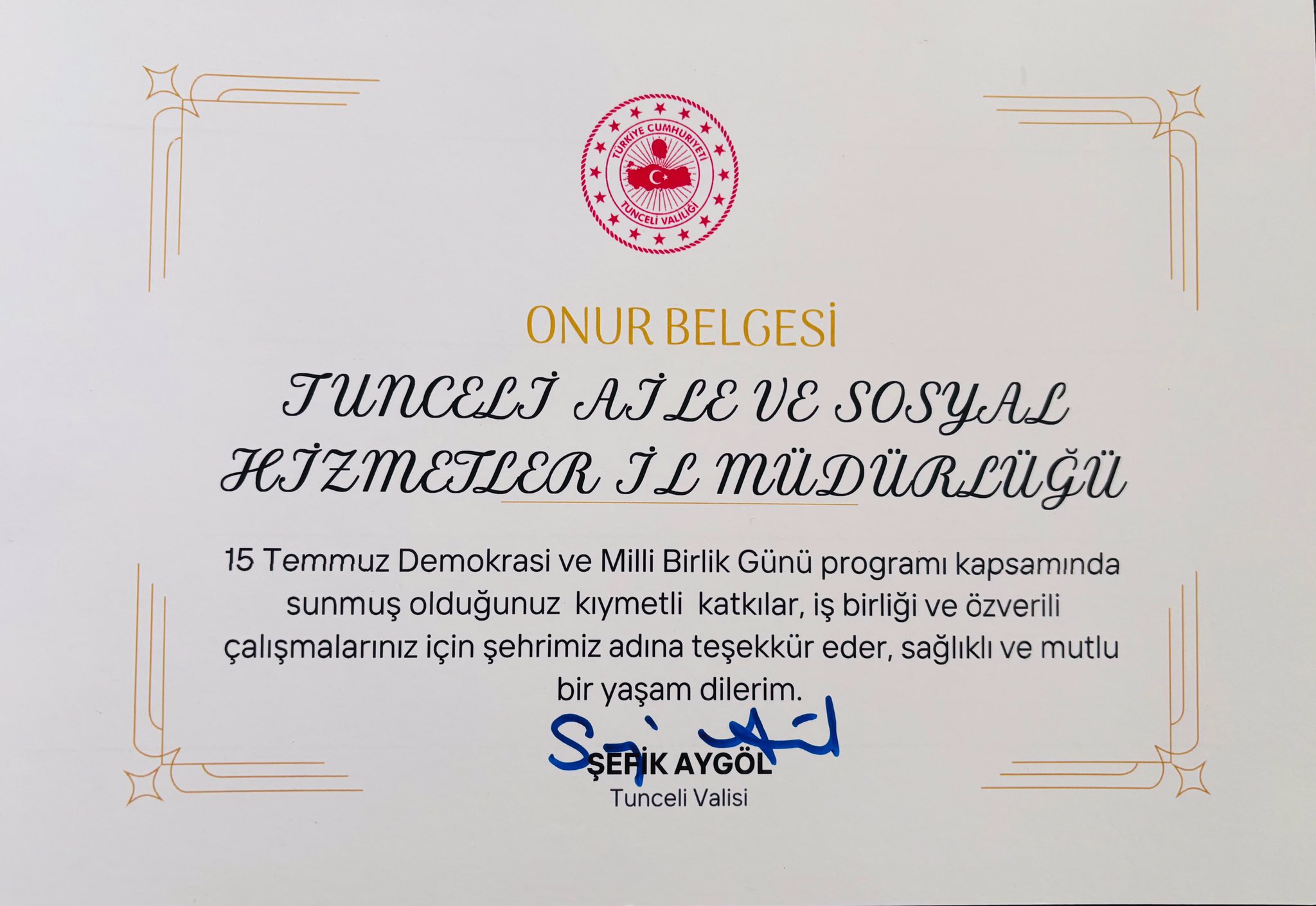 15 Temmuz Demokrasi ve Milli Birlik Günü Programı