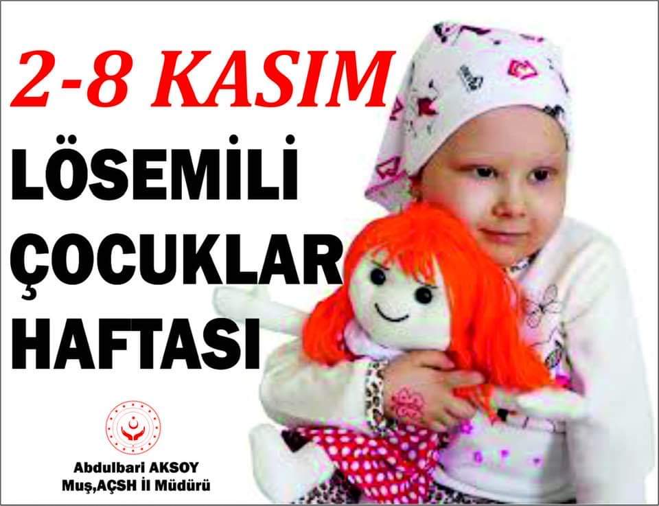 2-8 Kasım Lösemili Çocuklar Haftası Mesajı