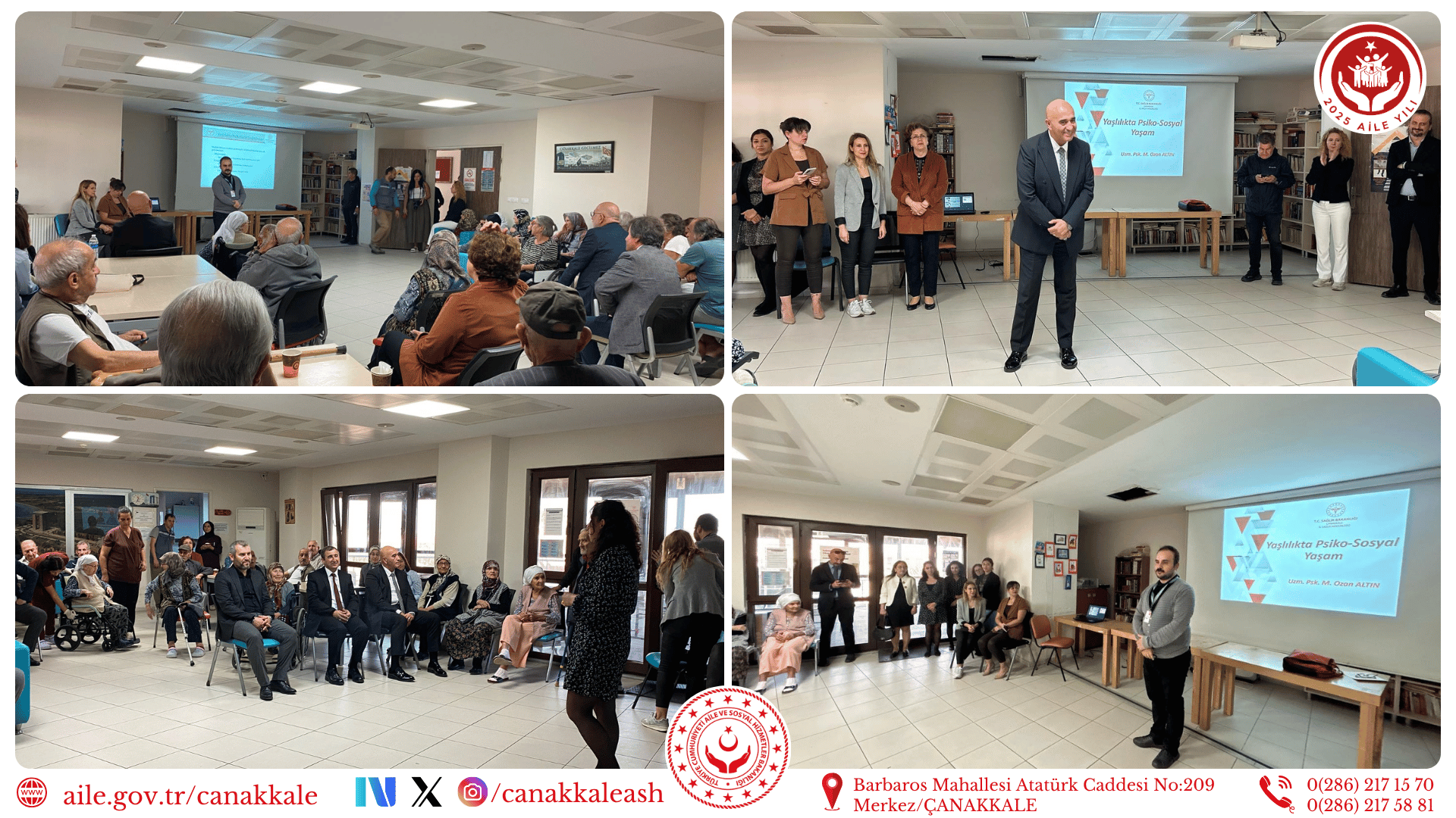 1 Ekim Dünya Yaşlılar Gününde Sağlık Bilgilendirmesi