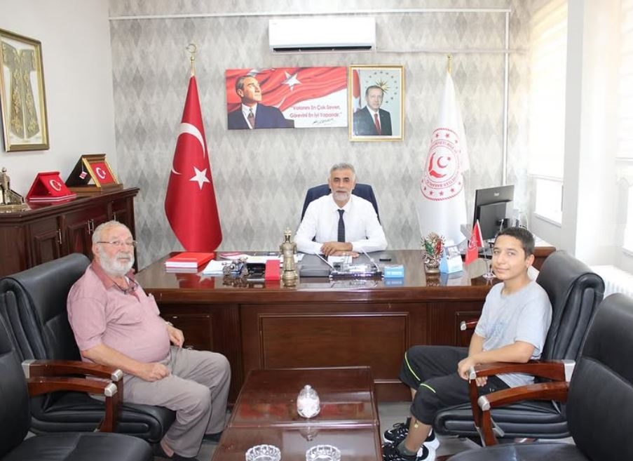 Kıbrıs Gazimiz Ali ÇELİK İl Müdürümüz Emre ÇALĞAN’ı Ziyaret Etti.