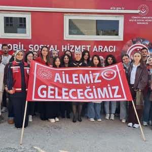  Mobil Sosyal Hizmet aracı İl müdürlüğü ve Şiddet Önleme ve İzleme Merkezi Müdürlüğü farkındalık çalışması gerçekleştirdi. - fotoğraf 3
