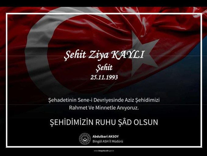 Şahedetinin sene-i devriyesinde şehidimize rahmet diliyoruz. Mekanı cennet makamı Âli olsun.    