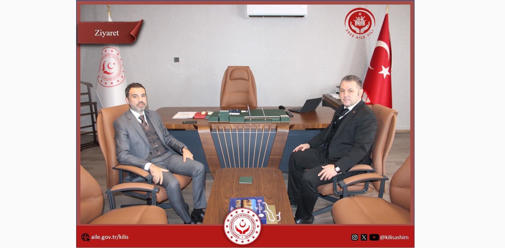 İl Kültür ve Turizm Müdürü Hüseyin ERKMEN,İl Müdürümüz M. Ferdi BOZKURT’a hayırlı olsun ziyaretinde bulundu. 