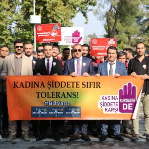 25 Kasım Kadına Yönelik Şiddetle Mücadele Gününde Hep Birlikte Sessiz Çığlık İçin Yürüyüşü 🧡✋🏻 - fotoğraf 1