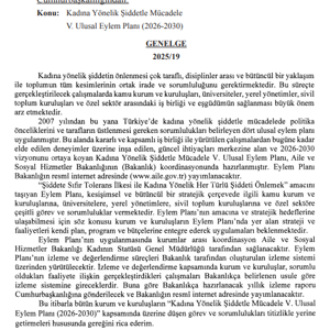 Kadına Yönelik Şiddetle Mücadele V. Ulusal Eylem Planı (2026–2030) Yürürlüğe Girdi - fotoğraf 2