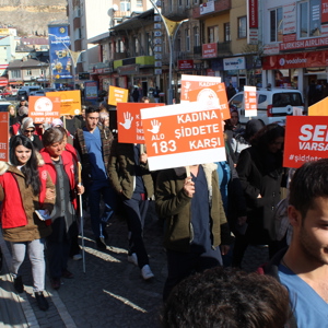 Bayburt'ta "Kadına Şiddetle Mücadele" Yürüyüşü Gerçekleştirildi - fotoğraf 3