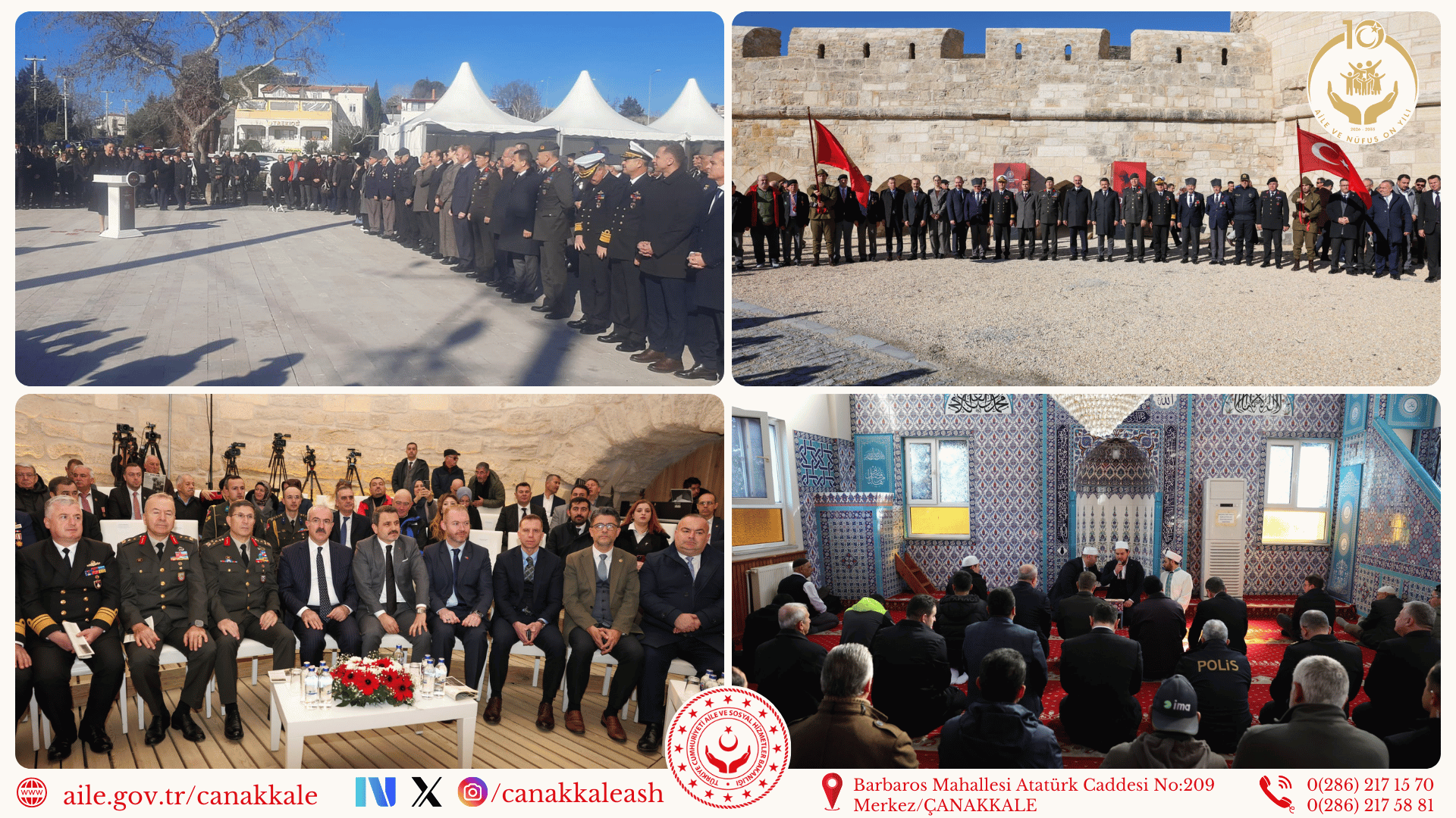  9 Ocak 1916 Çanakkale Zaferi ve İtilaf Devletlerinin Gelibolu Yarımadası’nı Tahliyelerinin 110. Yıl Dönümü ve Etkinlik Programı