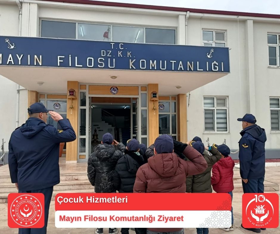 Koruma ve Bakım Altındaki Çocuklarımız Mayın Filosu Komutanlığı’nı Ziyaret Etti