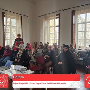 Edremit’te Sosyal Dayanışma Merkezi Kursiyerlerine Dijital Bağımlılık ve Erken Yaşta Zorla Evliliklerle Mücadele Eğitimi Verildi - fotoğraf 1