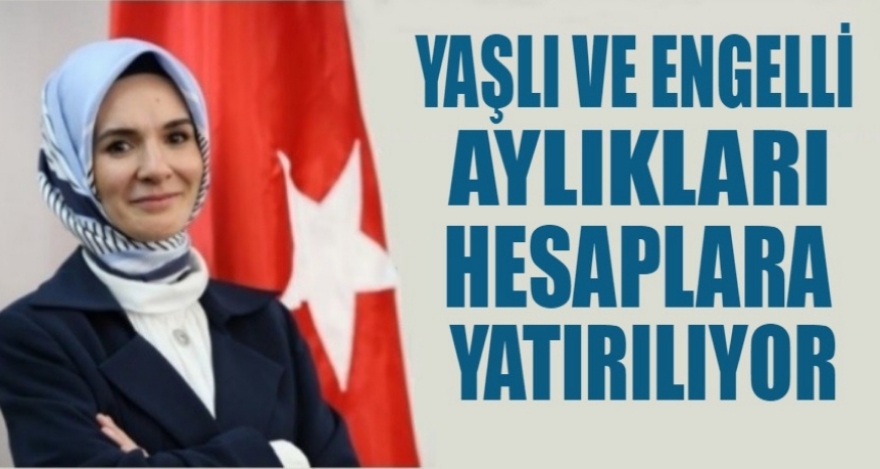 Yaşlı ve engelli aylıkları hesaplara yatırılmaya başlandı