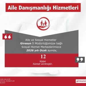 Giresun Aile ve Sosyal hizmetler İl Müdürlüğü olarak Bakanlığımız hizmetleri ilimizdeki Ocak Ayı verileri; - fotoğraf 5
