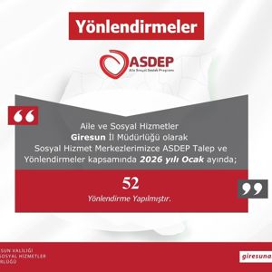 Giresun Aile ve Sosyal hizmetler İl Müdürlüğü olarak Bakanlığımız hizmetleri ilimizdeki Ocak Ayı verileri; - fotoğraf 6