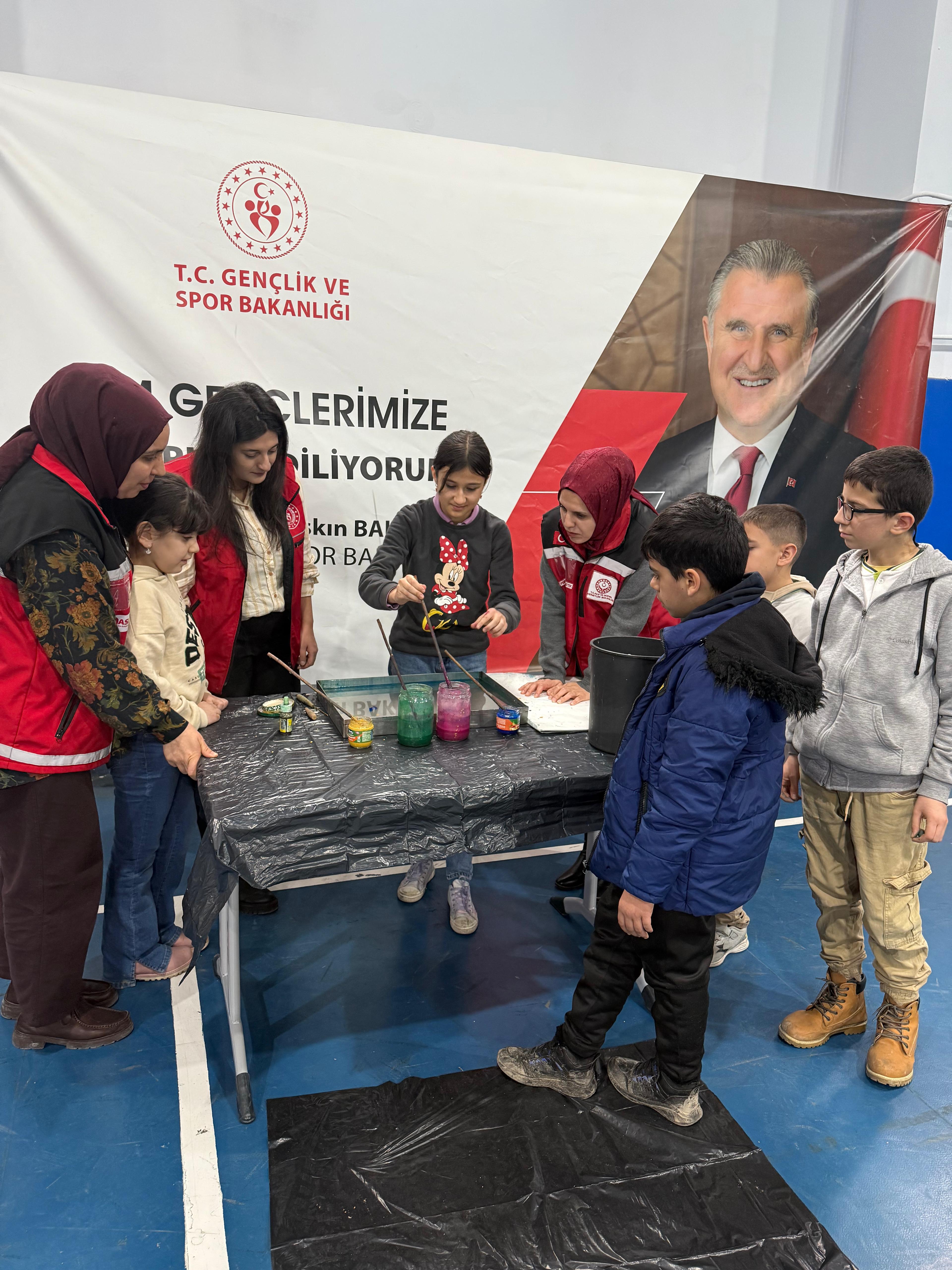 Okul Destek Projesi Kapsamında Ebru Sanatı Etkinliği 