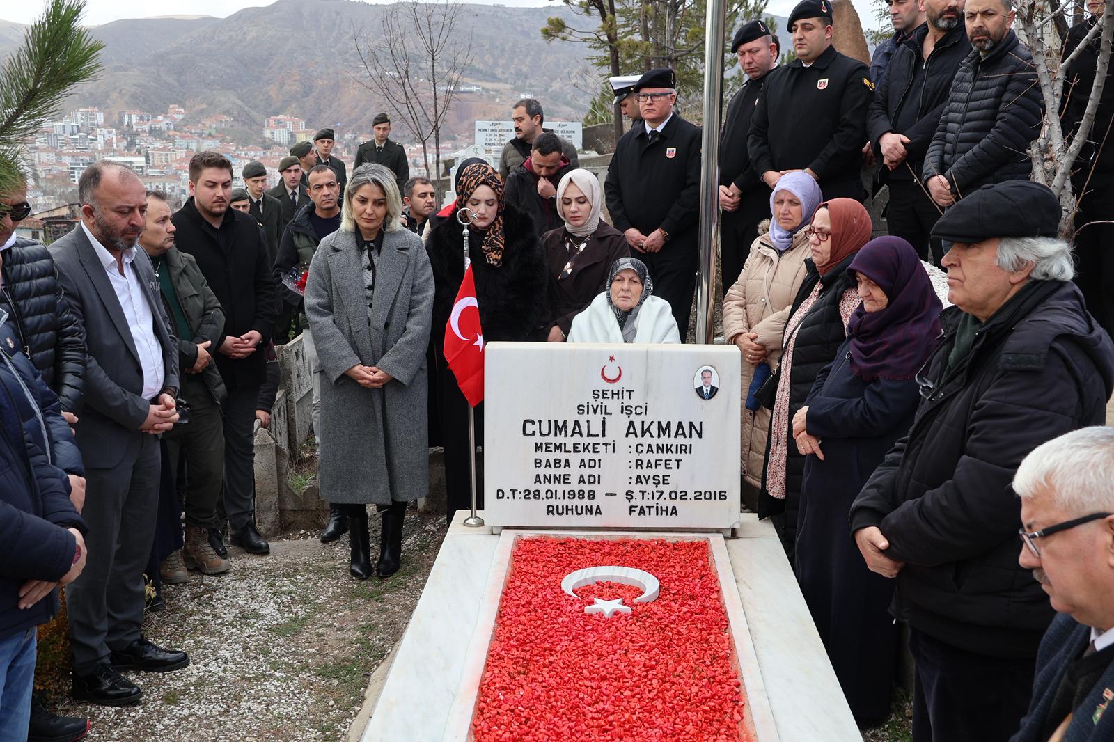Şehidimiz Cumali AKMAN, Şehadetinin Yıl Dönümünde Kabri Başında Anıldı