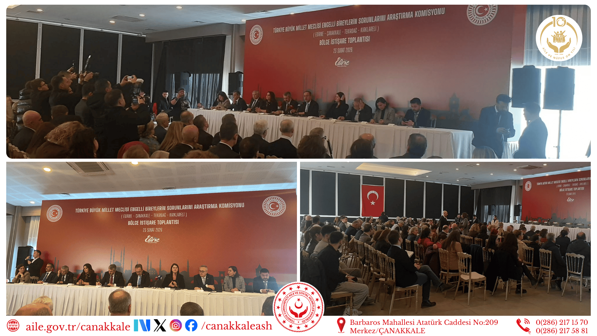 📌 Engelli Bireylerin Sorunlarına Yönelik Bölgesel İstişare Toplantısı Gerçekleştirildi