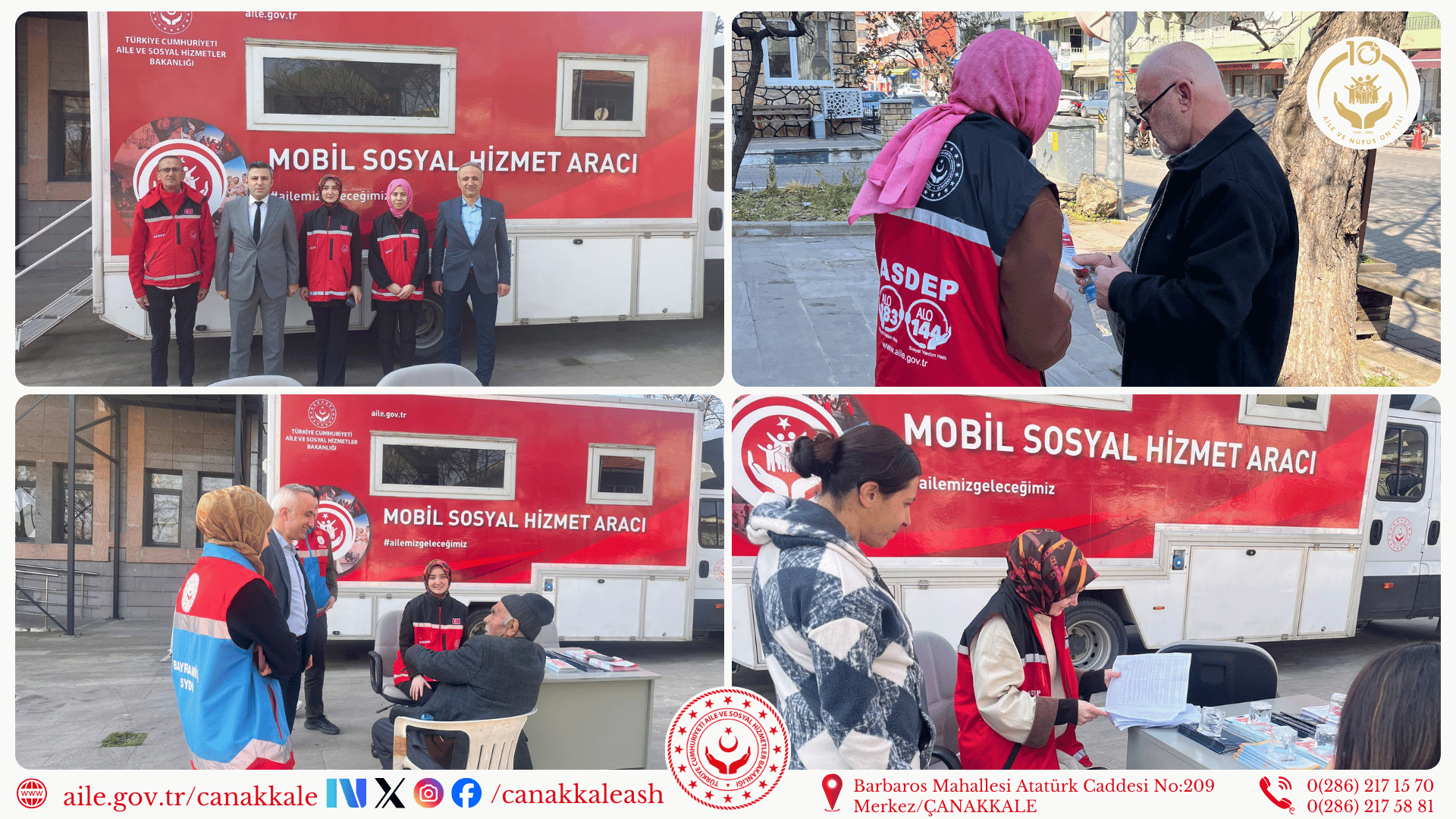 Mobil Sosyal Hizmet Aracımız Bayramiç’te Vatandaşlarla Buluştu