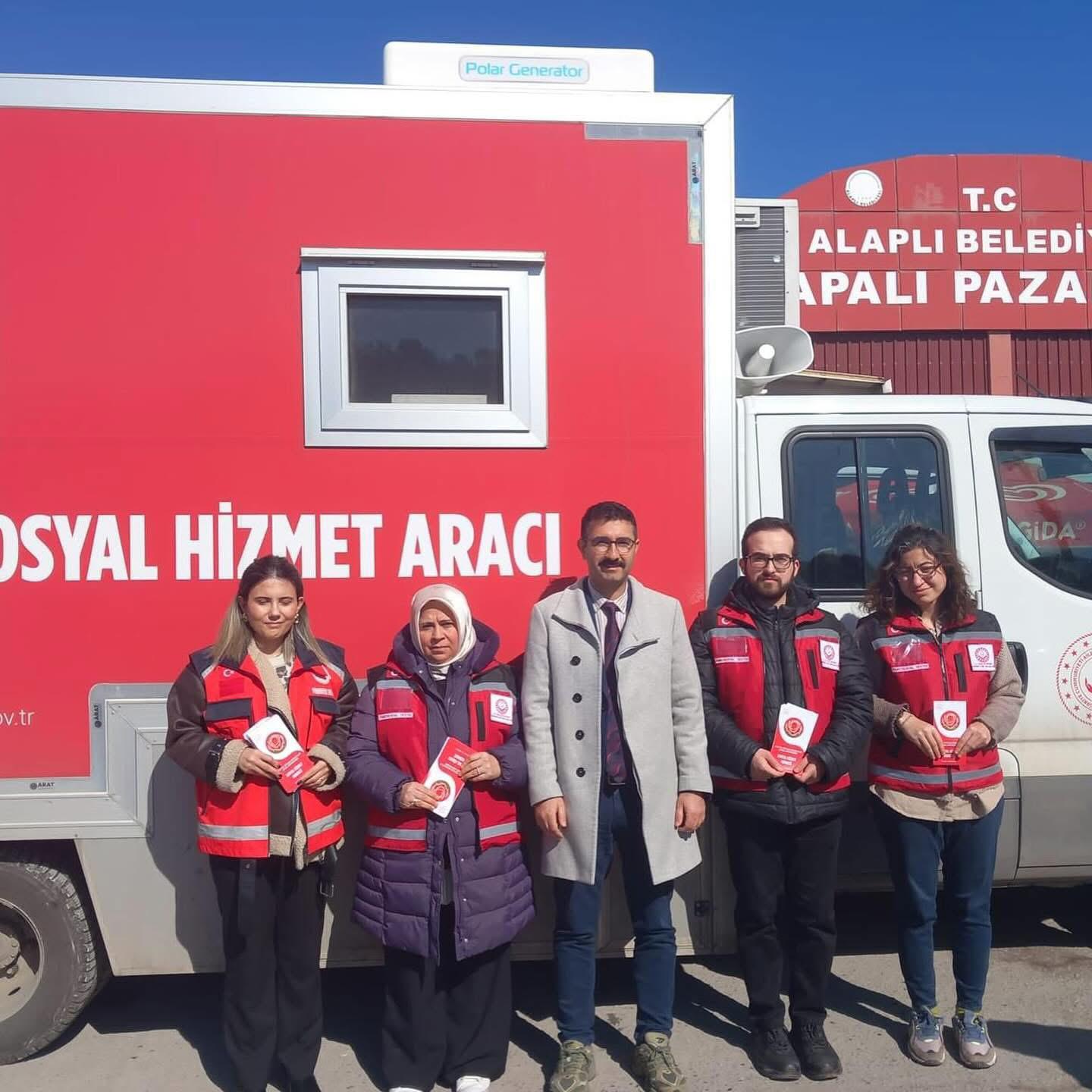 Mobil Sosyal Hizmet aracı ile yönlendirme çalışmaları gerçekleştirilmiştir.